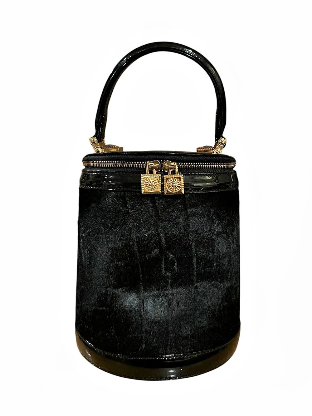 Versace Black Vanity Handbag Like New